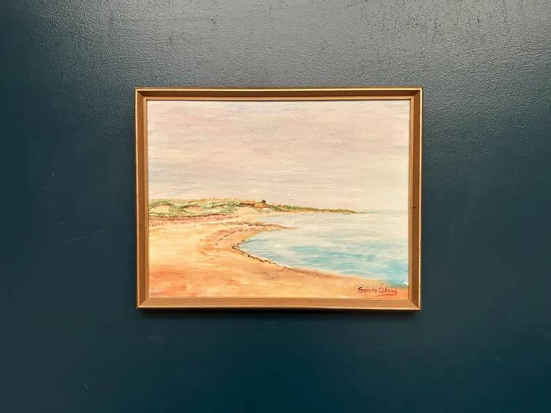 Original Swedish Oil on Canvas - "Côte" by Svan Öberg - Signed - Vintage and Framed - 49 x 38 cm (19.3" x 15")