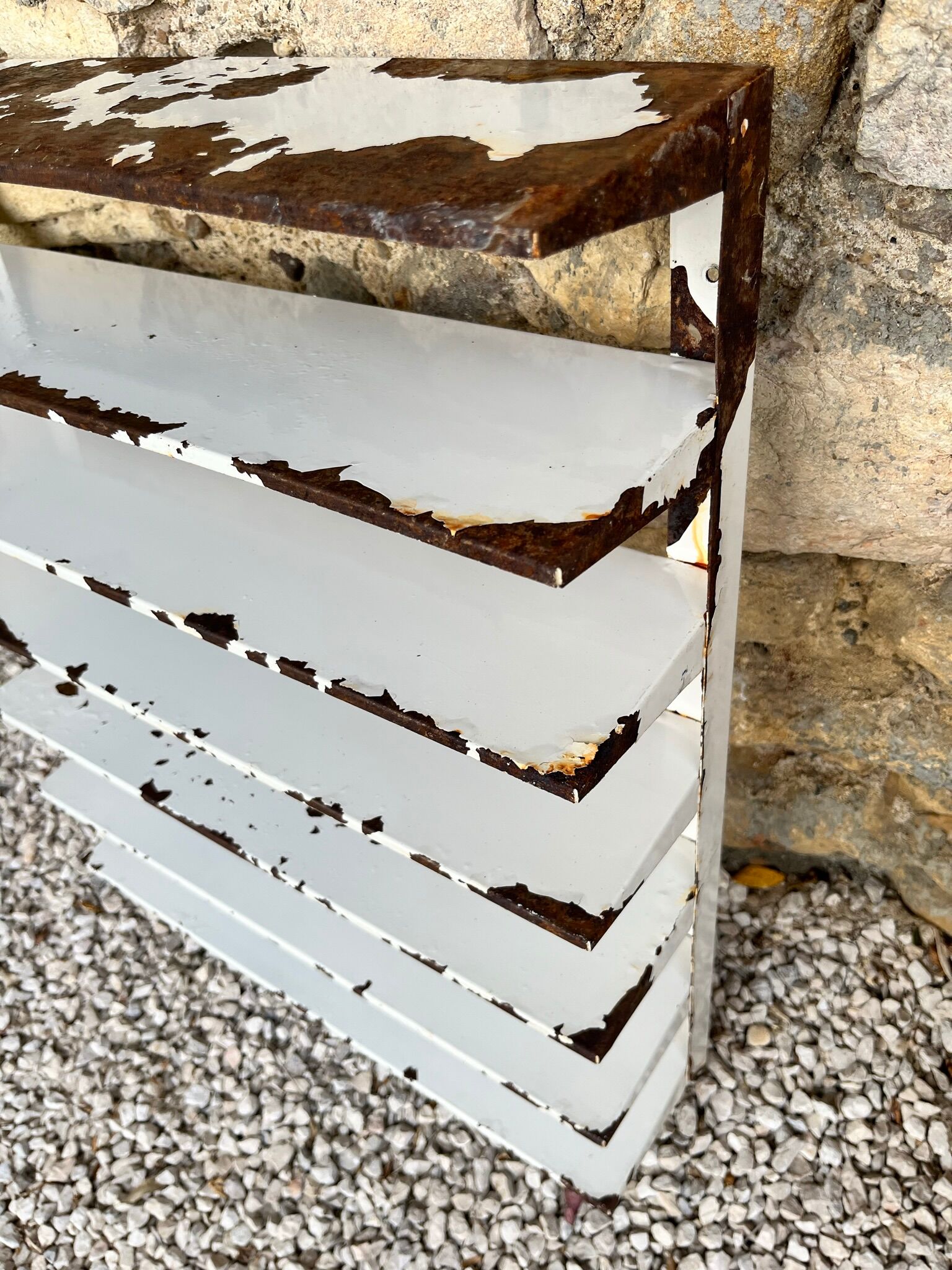 Metal wall workshop shelf