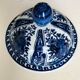 Large covered pot in Delft earthenware