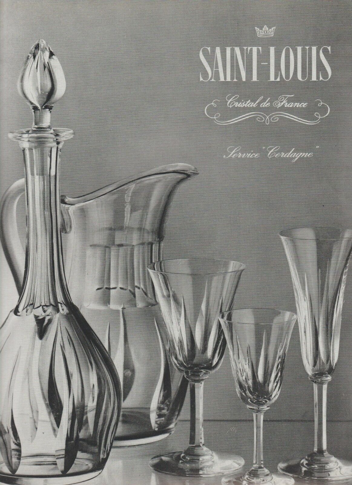SAINT-LOUIS Series of 6 white wine glasses CERDAGNE 13x6