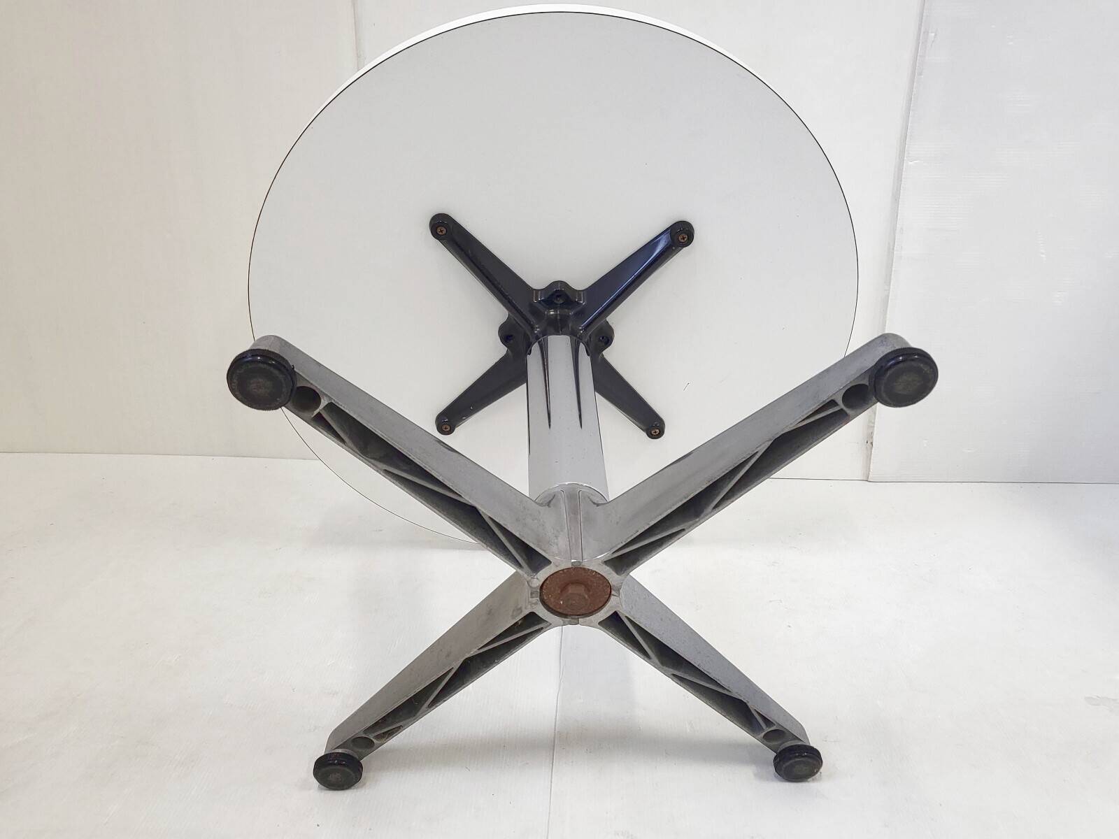 Vintage coffee table 1960 formica aluminium steel chrome dlg eames 60s 1960s