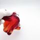 Flavio Poli Seguso Sommerso Red Amber Vintage 60s Art Glass Ashtray