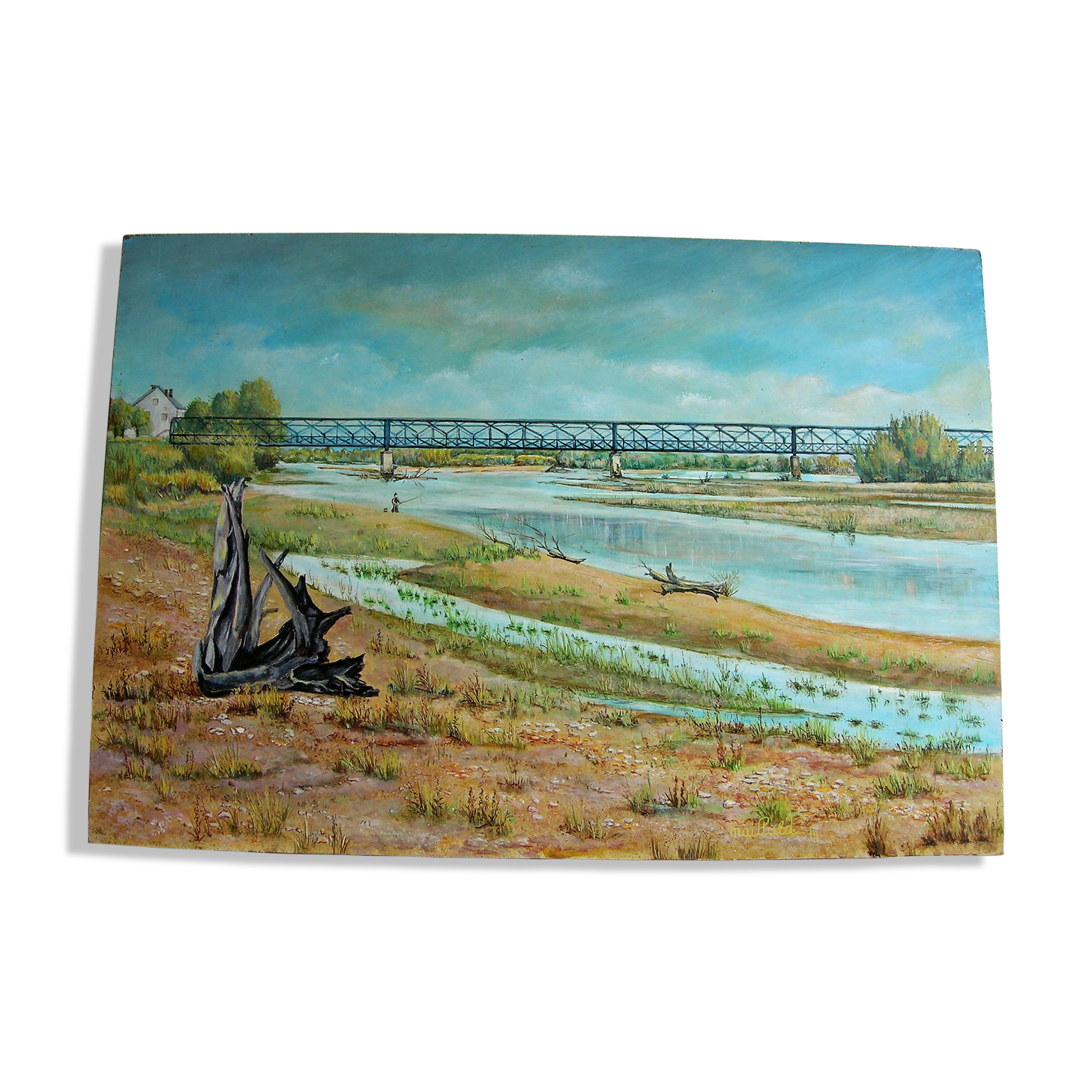 Metal bridge on the river of Marcel Maillard