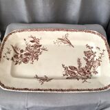 Rectangular flat earthenware of pexonne field flowers f.f