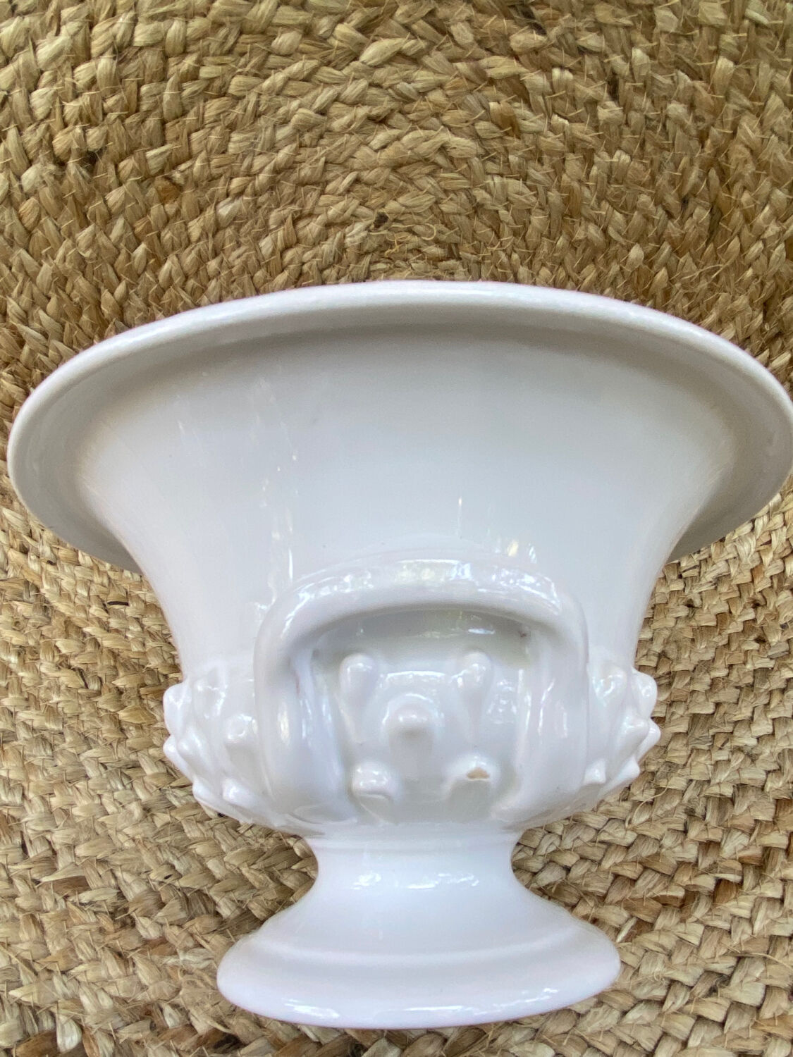 Medici-style glazed ceramic pot cover, Italy