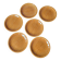 Lot n°2 of 6 Salins barbotine dessert plates