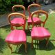 4 upholstered Louis Philippe chairs