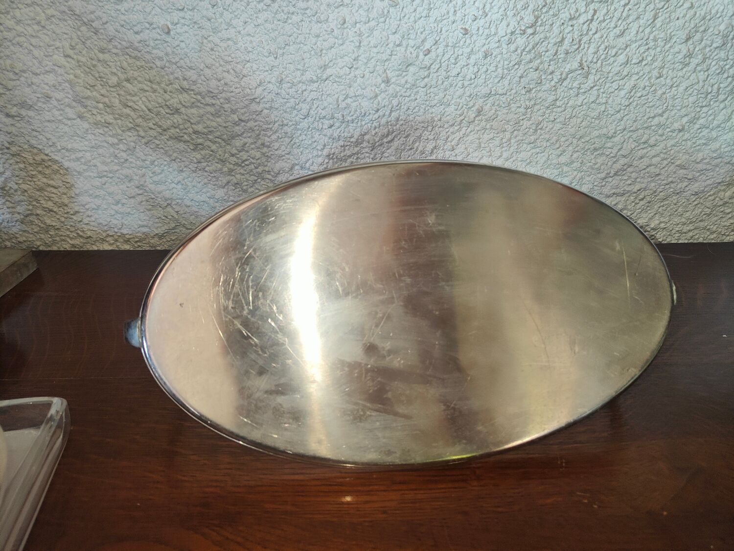 Serving aperitif dish in silver metal WMF German art deco