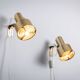 Pair of adjustable wall lamps designed by Per Sundstedt for Kosta Lampan