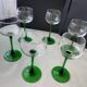 6 Alsace white wine glasses in plain glass