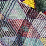 Boucherouite Moroccan Berber Multicolor Rug, 135x260 cm