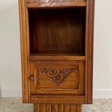 Bedside in oak and marble top