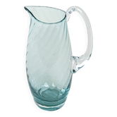 Carafe en verre, design italien, années 1970, fabriquée en Italie