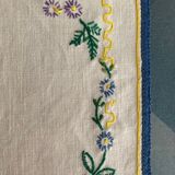 Deux napperons brodé main 30x20cm