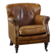Cognac-colored subtle armchair