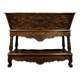 Maie Provencal chest in Louis XV style in carved walnut circa 1880-1900
