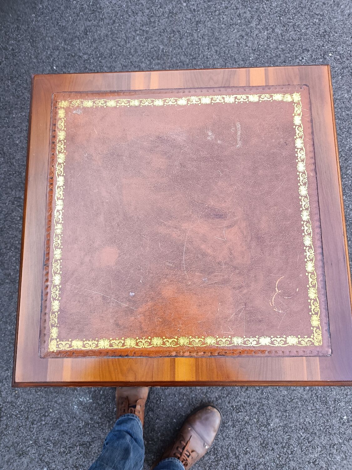 Old vintage English revolving bookcase