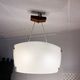Opaline glass and teak suspension, circa 1960