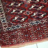 Ancient turkmen yomud handmade carpet 70cm x 118cm 1900s, 1c725