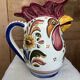 Spanish earthenware pitcher - hand-painted rooster head