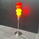 Modern vintage pop design lamp in 70’s style orange glass