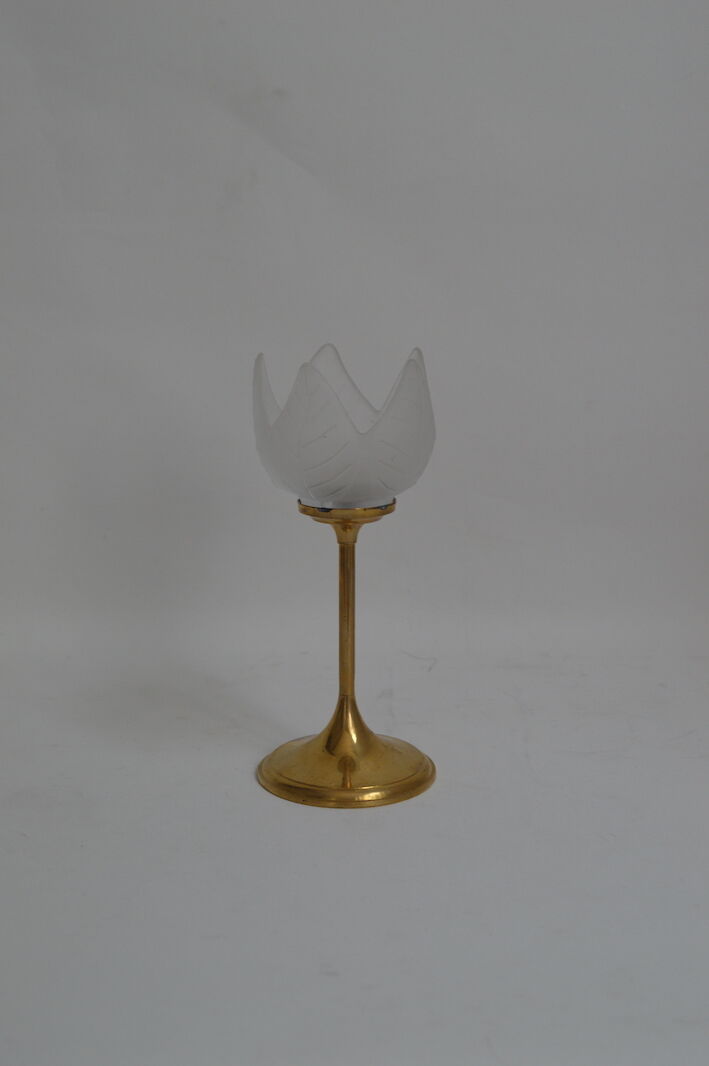 Brass flower candle holder