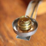 Art Deco suspension, 4-light chandelier with opaline globe, ceiling lamp.