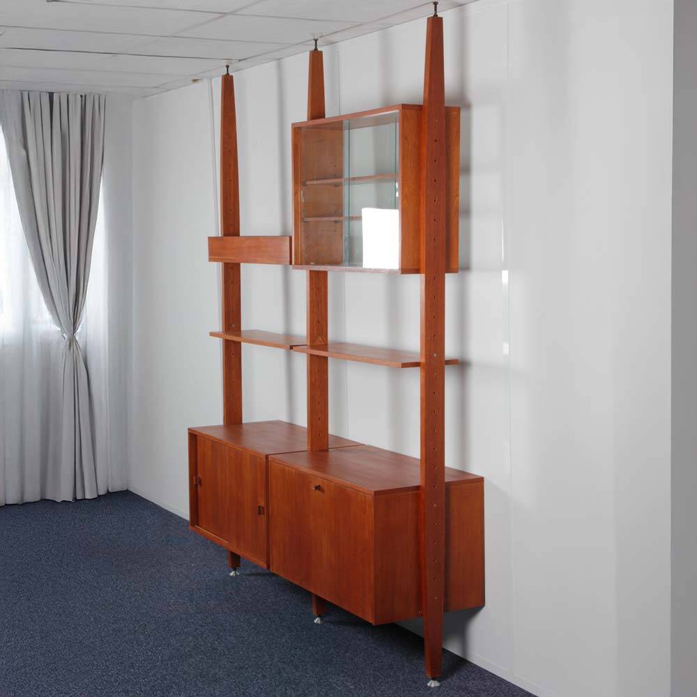 Vintage 1960s wooden wall unit