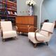 1930 Jindrich Halabala Bentwood Armchair in Beige Boucle