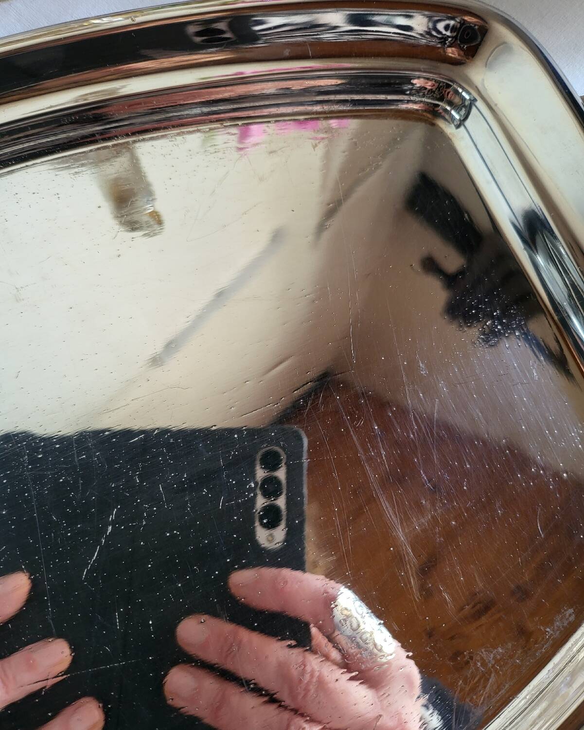 Silver-plated serving dish Quist and its asparagus cradle grid.