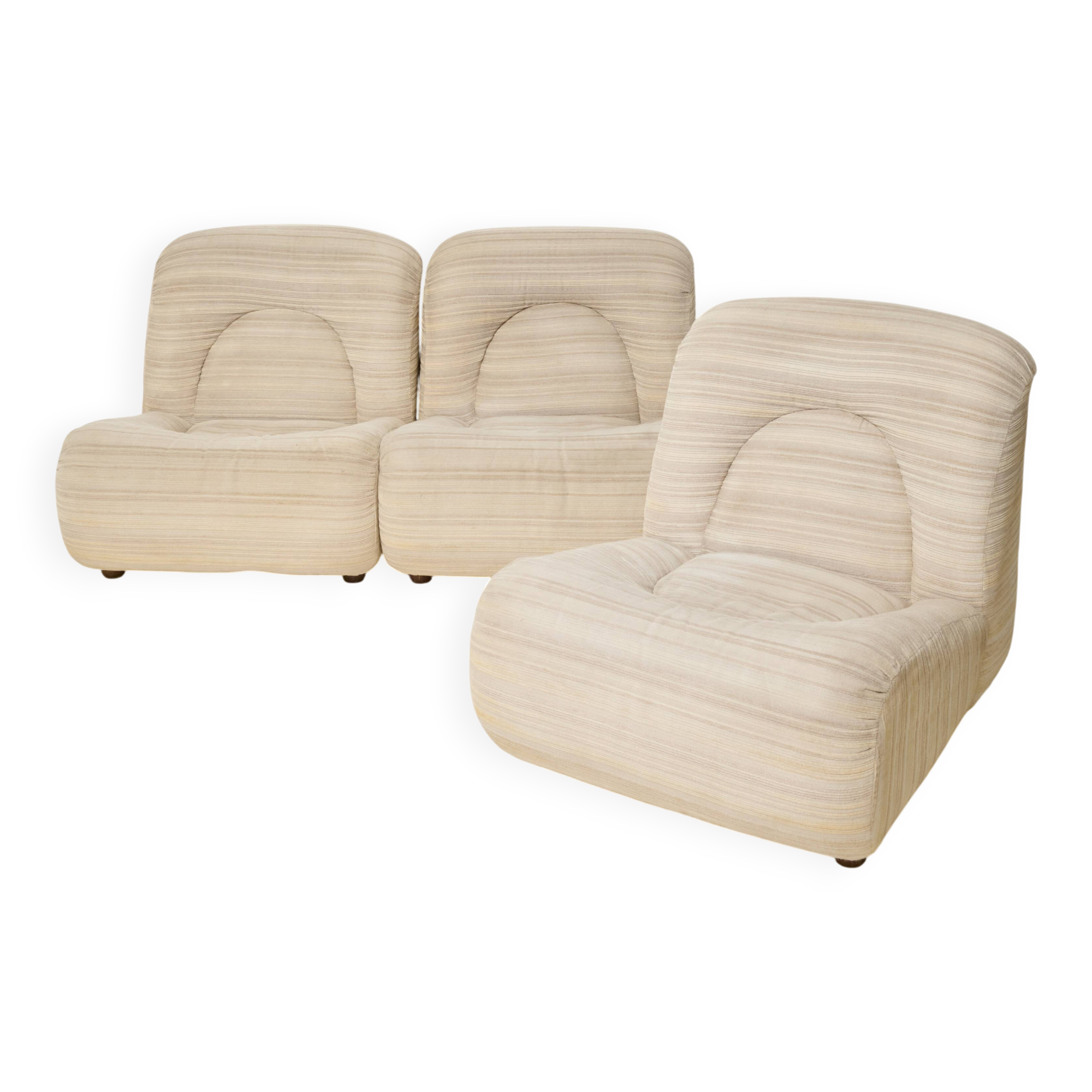Beige modular sofa, Space Age, Italy, 1970s