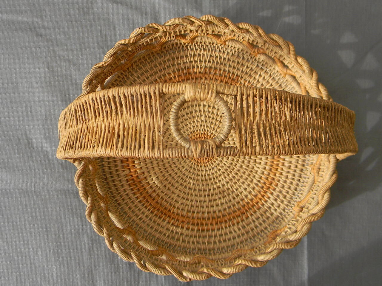 Round basket old braided.