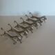 Set de 6 portes couteaux chevaux en chrome argenté- vintage