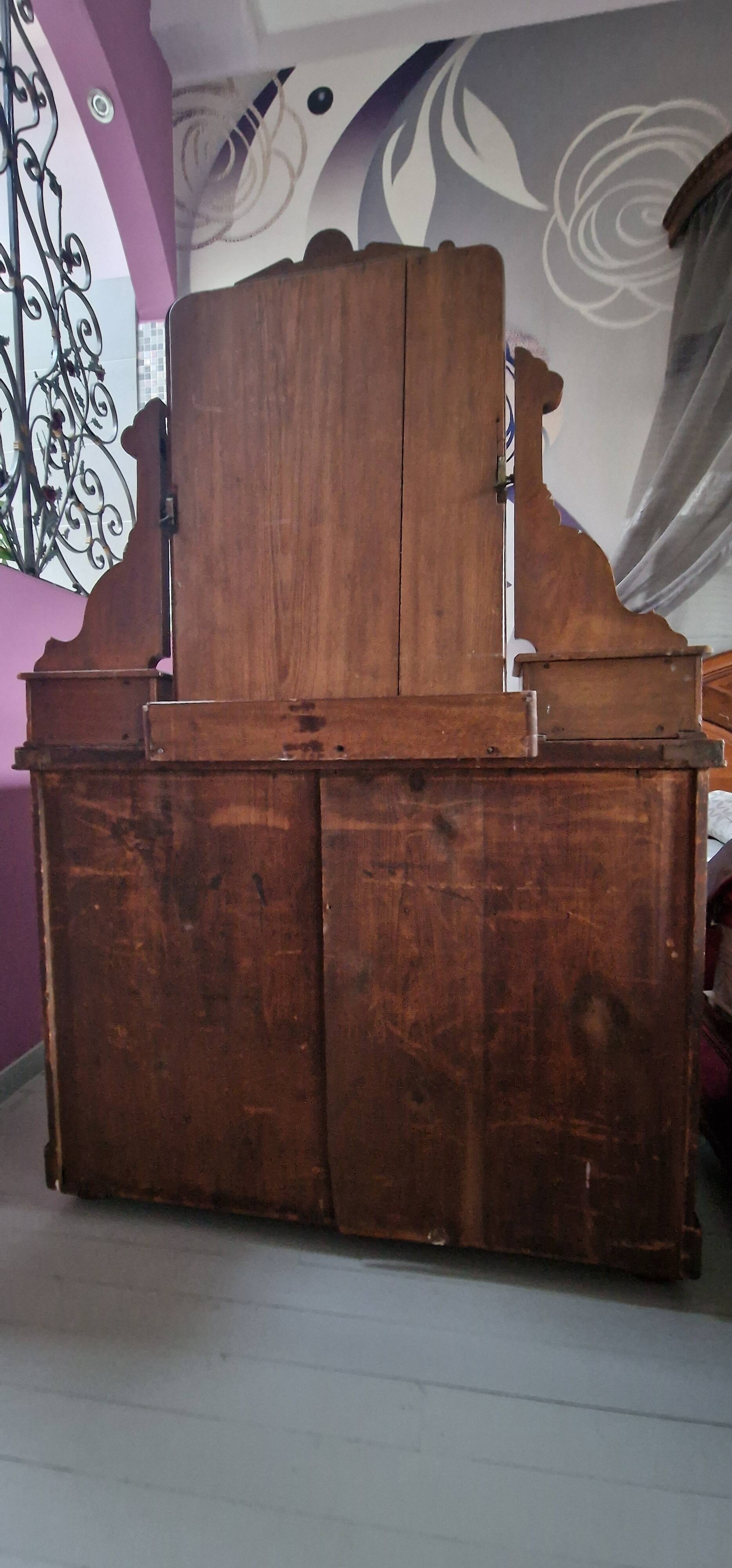 Commode anglaise avec miroir, XIXème s.