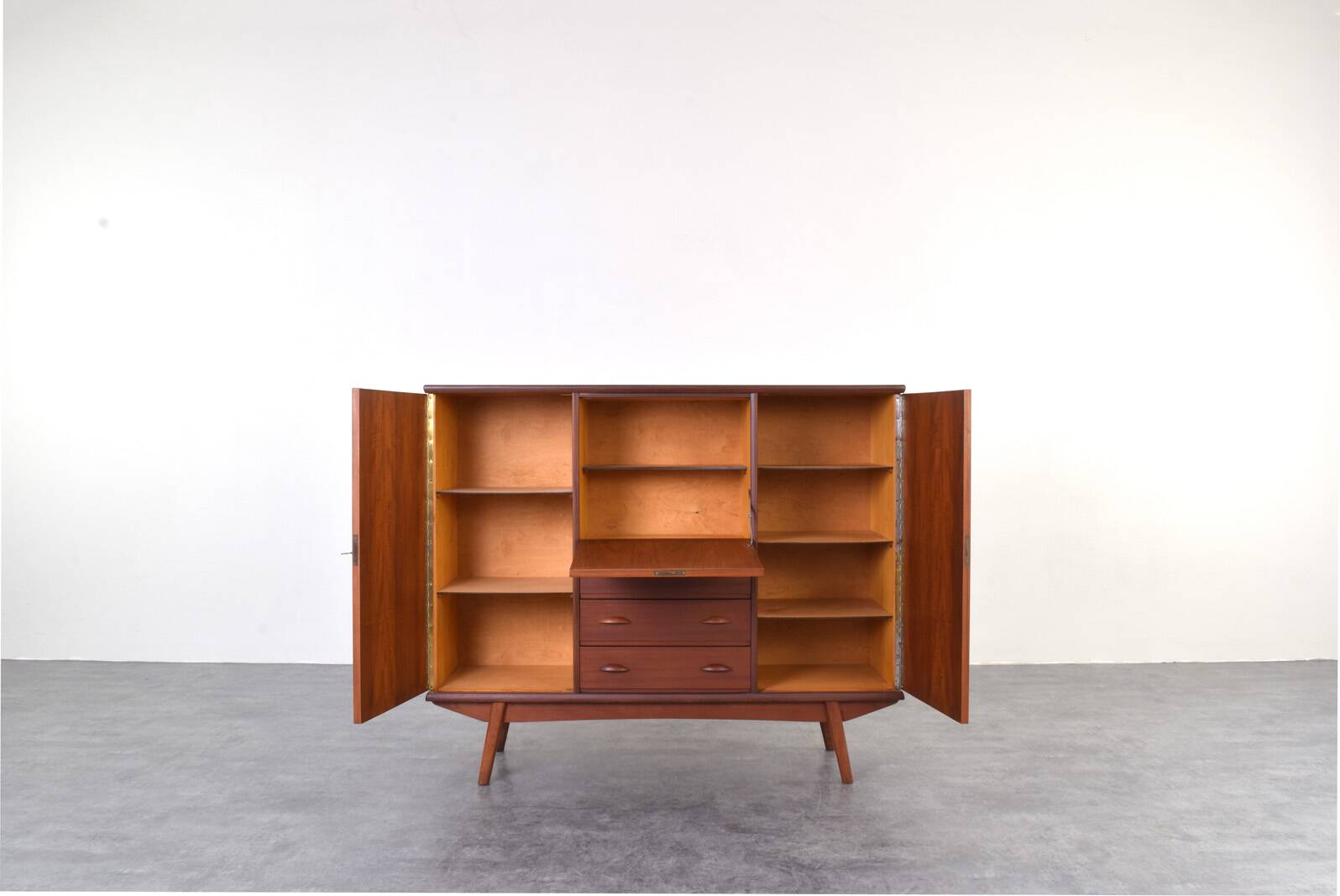 Mid-Century Danish Teak Highboard, 1960s.