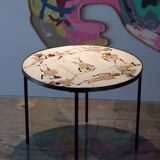 Circular coffee table decorated with warriors - 1960 Roger Capron
