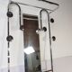 Art deco vestiary coat rack with umbrella holder