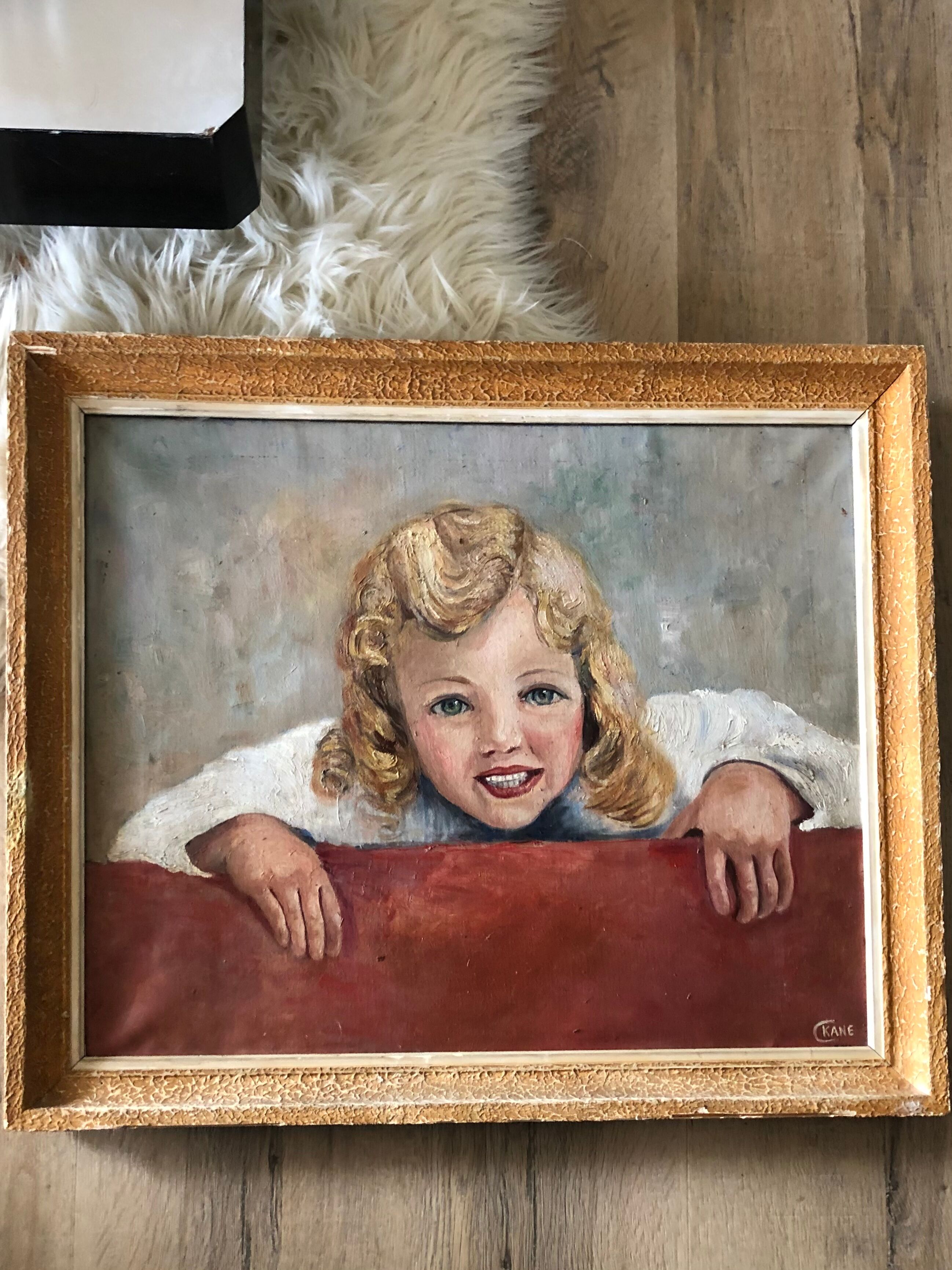 Portrait girl oil on canvas