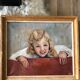Portrait girl oil on canvas