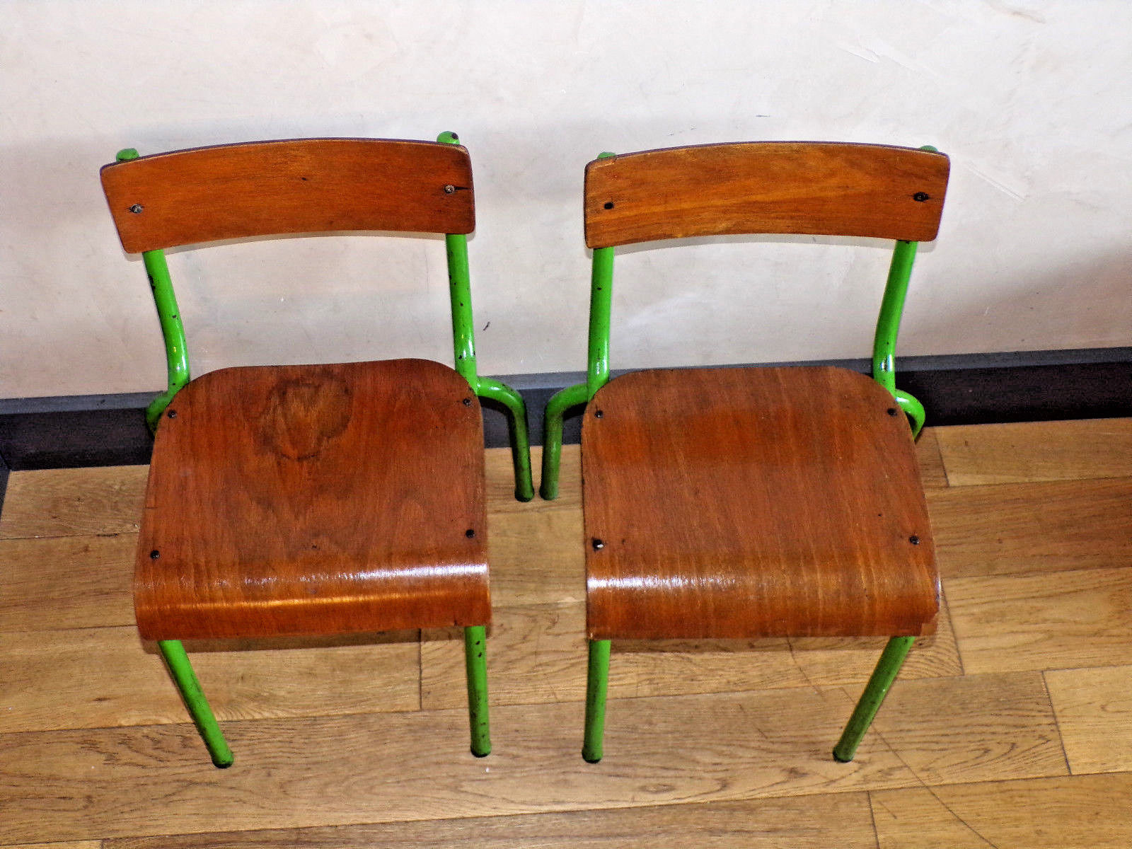 Pair small school chairs