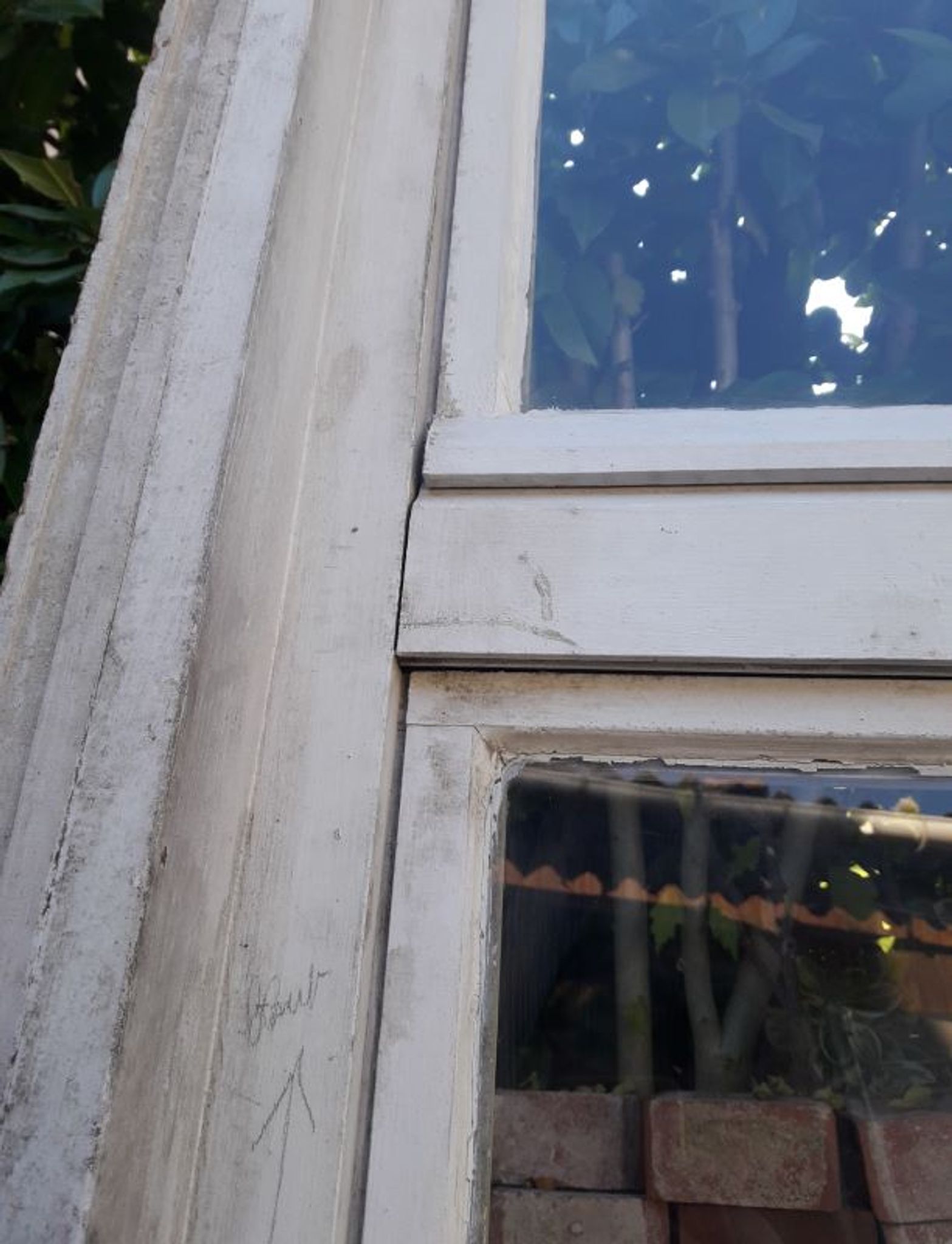 Verrière bois 3 fenêtres à soufflet et abbatant