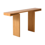 Modern solid oak wall console