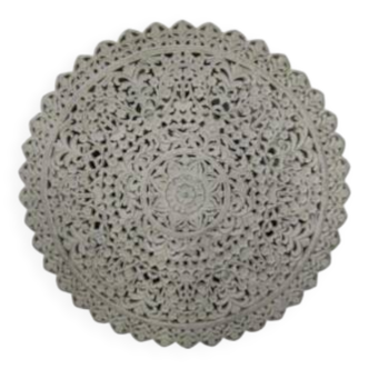 150 cm bleached wood carved wall panel