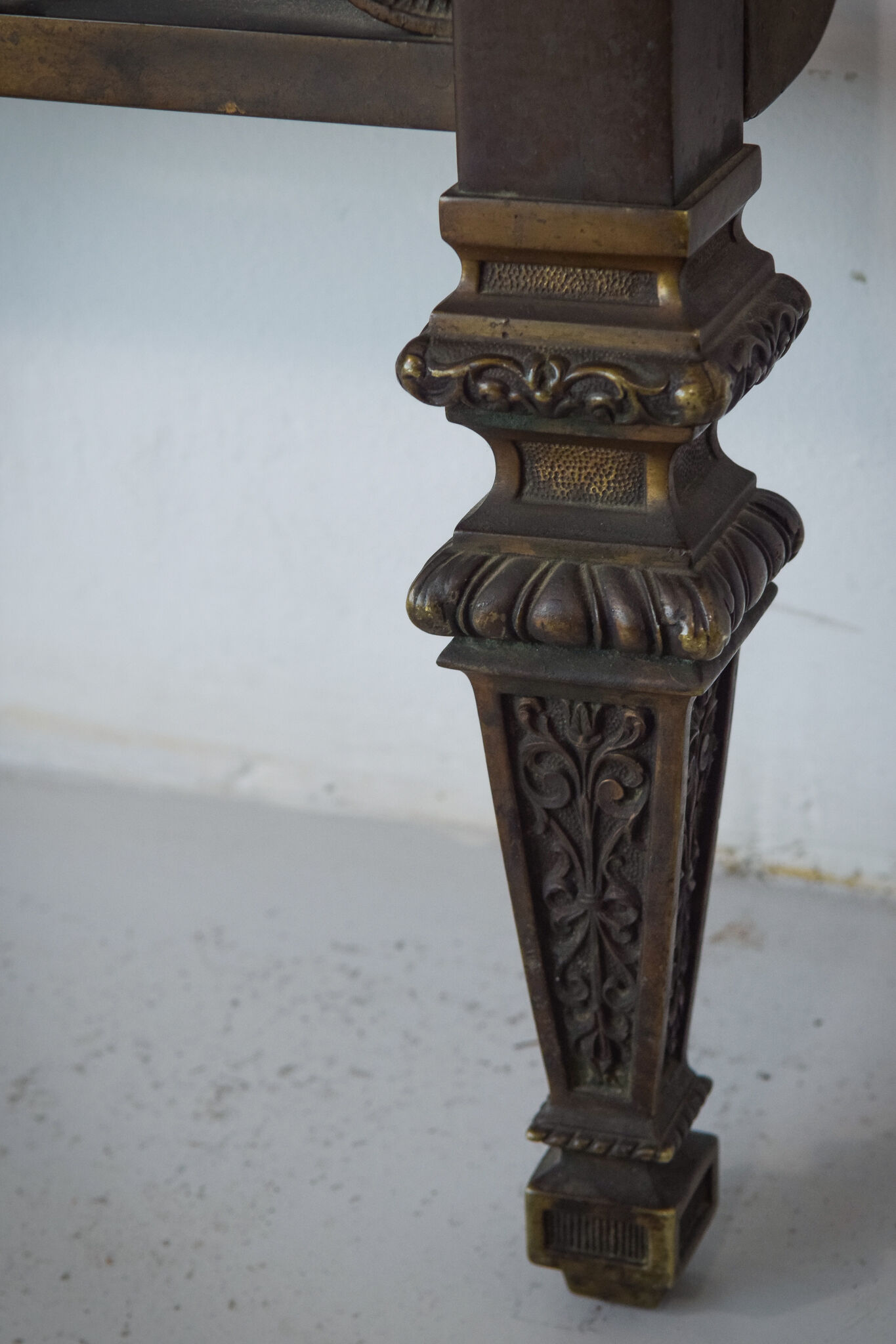 Exceptional decorative brass bed frame