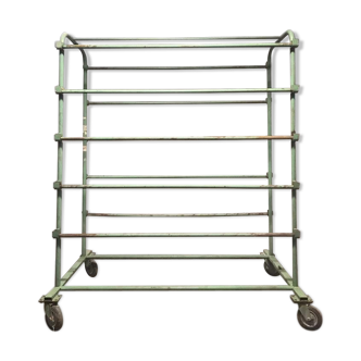 Vintage trolley support in mint green xxl iron