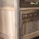Vintage solid wood sideboard / serving trolley, Art Deco style