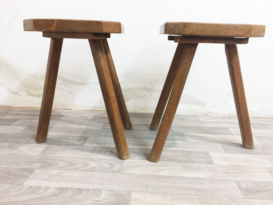 Pair stools vacher 1950