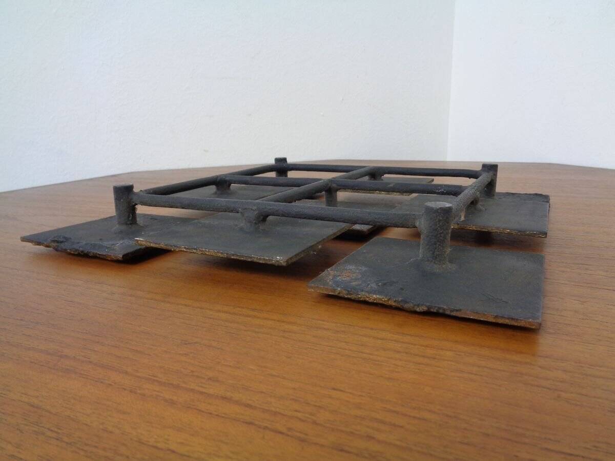 Brutalist Metal Wall Panel, 1960s