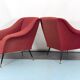 Paire de fauteuils par Gigi Radice pour Minotti, Italie des années 1950