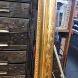 Nineteenth wood frame and gilded stucco